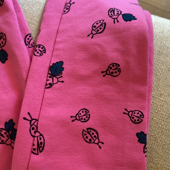 Hanna Andersson Kids Girls Ladybug Printed Leggings Pink Size 10 (140) - Picture 4 of 5